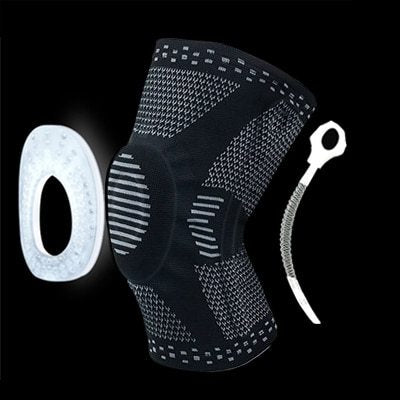 Genouillère de protection rotulienne en silicone à ressort