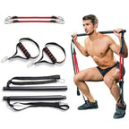 Kit de barre de Pilates avec bandes de résistance, équipement d'entraînement portable pour la maison, barre et bandes d'exercice Perfect Stretched Fusion