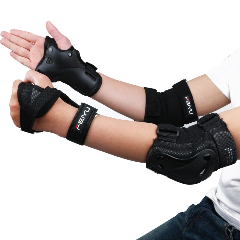 Ensemble de protections pour patins à roulettes et genoux pour adultes