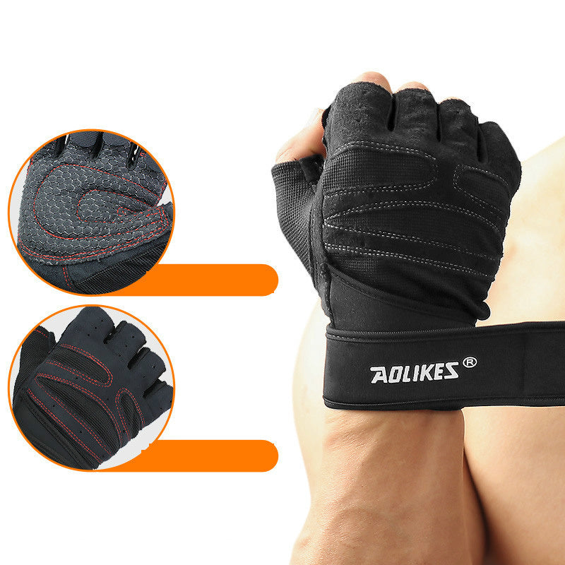 Gants de fitness pour hommes et femmes, équipement d'exercice, haltères, haltérophilie, gants demi-doigts, entraînement, salle de sport, respirants, antidérapants