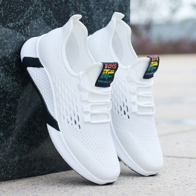 Nuevos zapatos deportivos para hombre, transpirables, informales, de malla, con cordones, antideslizantes, de caña baja, para correr.