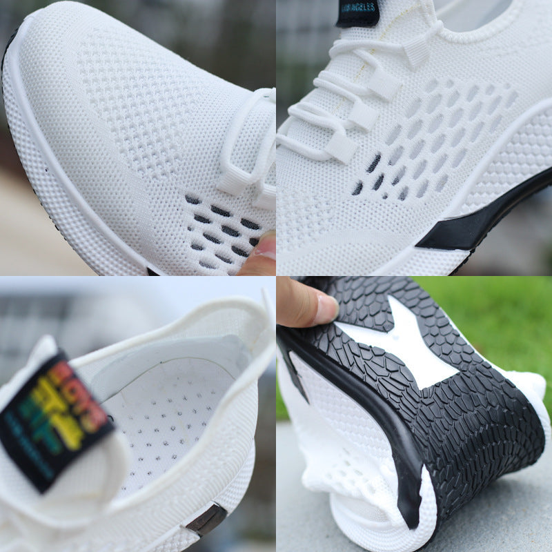 Nuevos zapatos deportivos para hombre, transpirables, informales, de malla, con cordones, antideslizantes, de caña baja, para correr.