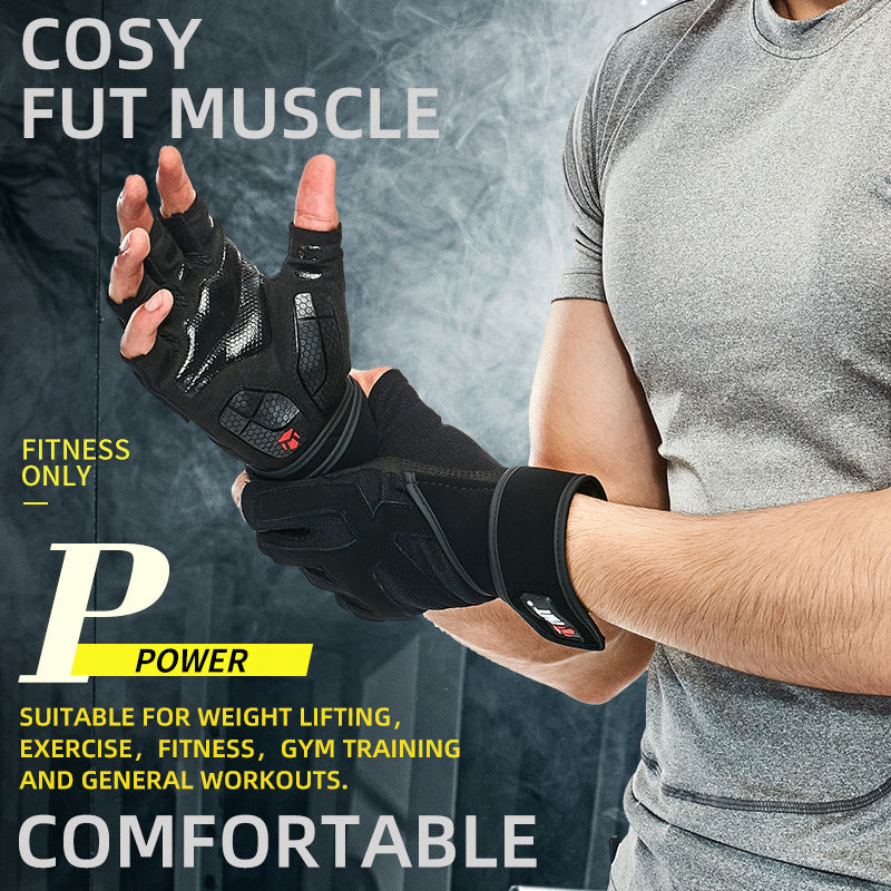 Gants avec poignets pour entraînement de fitness et poignets pour hommes