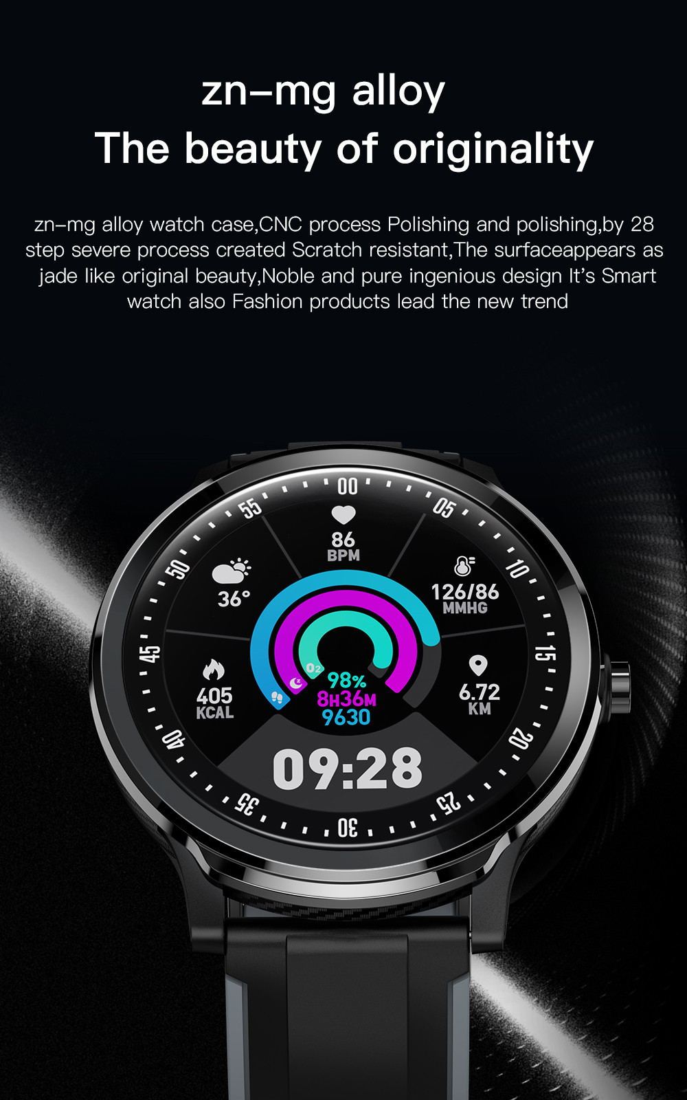 Nouvelle montre connectée SN80, montre de mode et tracker d'activité physique