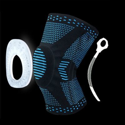 Genouillère de protection rotulienne en silicone à ressort