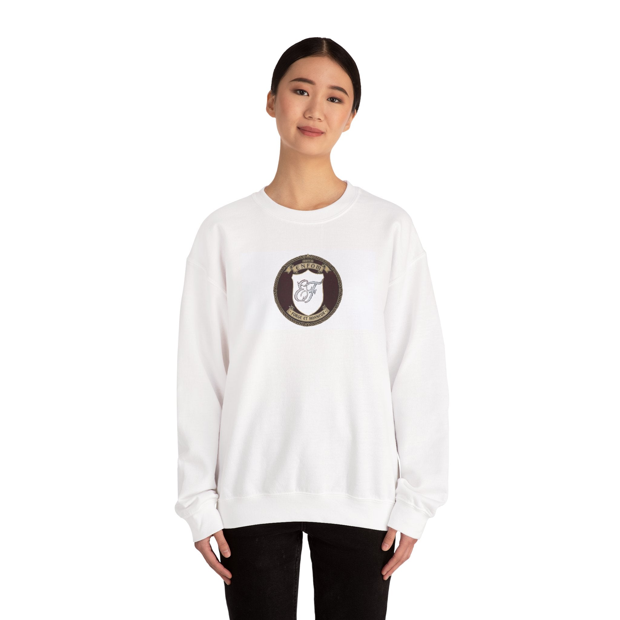 Crewneck Sweatshirt — Vintage Shield Crest "Est. 2024"