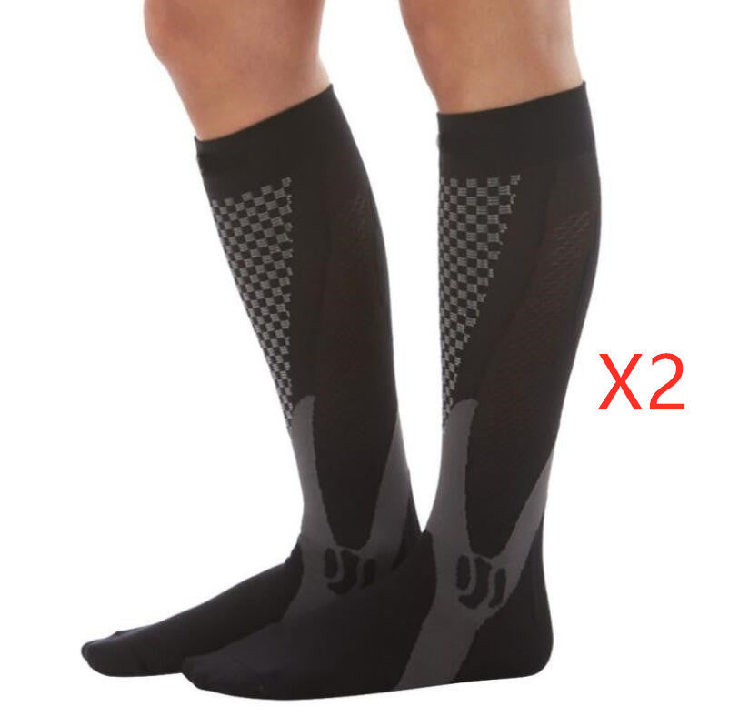 Chaussettes de compression pour hommes et femmes, coupe athlétique graduée idéale pour la course, les voyages, l'endurance, la circulation et la récupération.