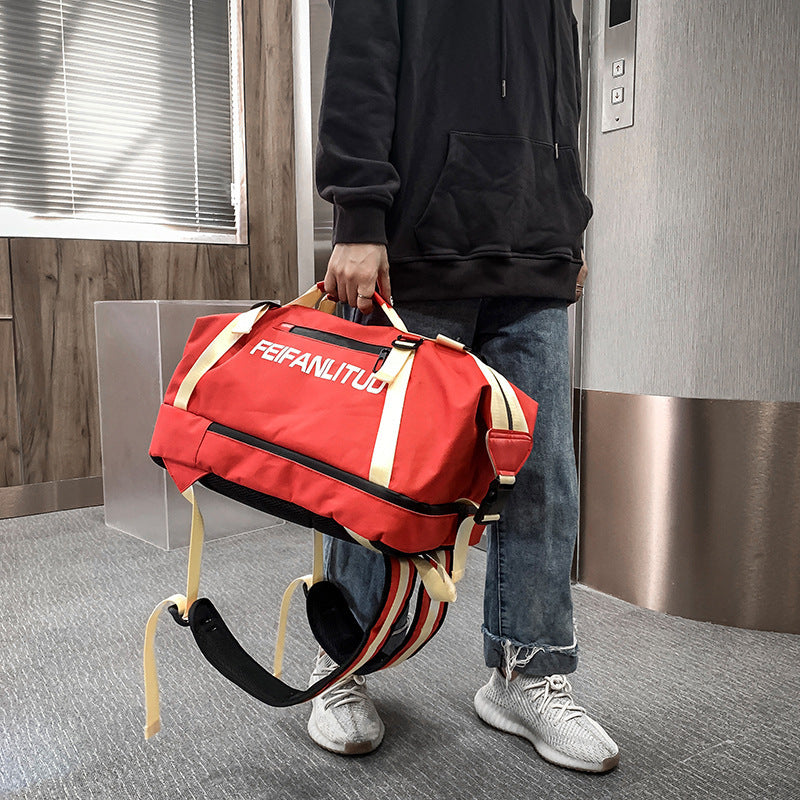 Sac de sport unisexe pour homme, grand sac de sport étanche et multifonctionnel, sac de séparation sec et humide, sac de voyage à bandoulière