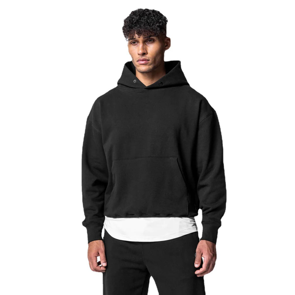 Sweats à capuche en coton épais pour hommes, ensembles d'entraînement, kits de sport décontractés, pull à capuche avec pantalon, sweat-shirts, survêtements de course à pied