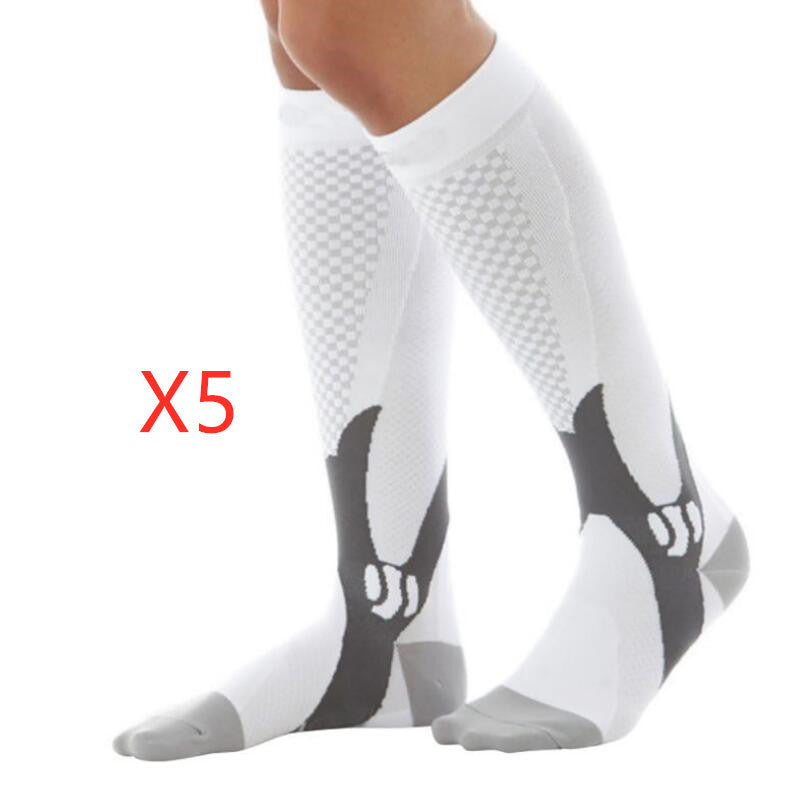 Chaussettes de compression pour hommes et femmes, coupe athlétique graduée idéale pour la course, les voyages, l'endurance, la circulation et la récupération.