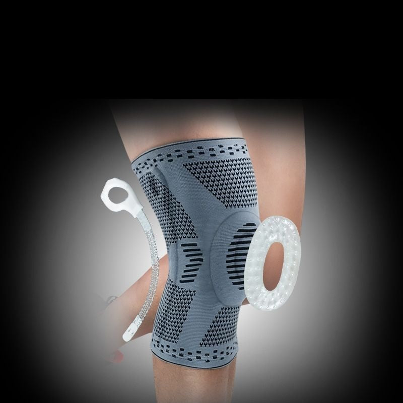 Genouillère de protection rotulienne en silicone à ressort