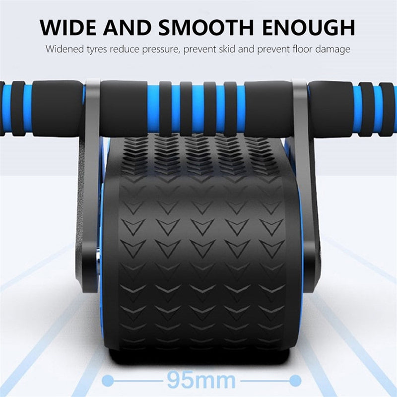 Ejercitador abdominal de doble rueda para mujeres y hombres, con rebote automático, rodillo para abdominales, entrenador de cintura, gimnasio, deportes, dispositivos de ejercicio en casa.