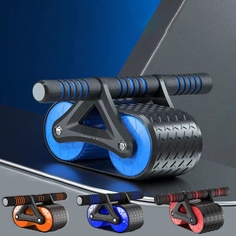Ejercitador abdominal de doble rueda para mujeres y hombres, con rebote automático, rodillo para abdominales, entrenador de cintura, gimnasio, deportes, dispositivos de ejercicio en casa.