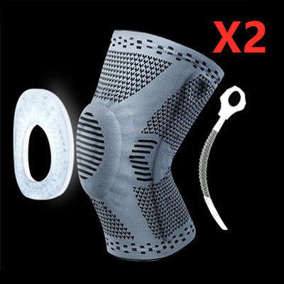 Genouillère de protection rotulienne en silicone à ressort