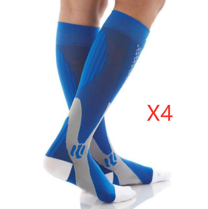 Chaussettes de compression pour hommes et femmes, coupe athlétique graduée idéale pour la course, les voyages, l'endurance, la circulation et la récupération.