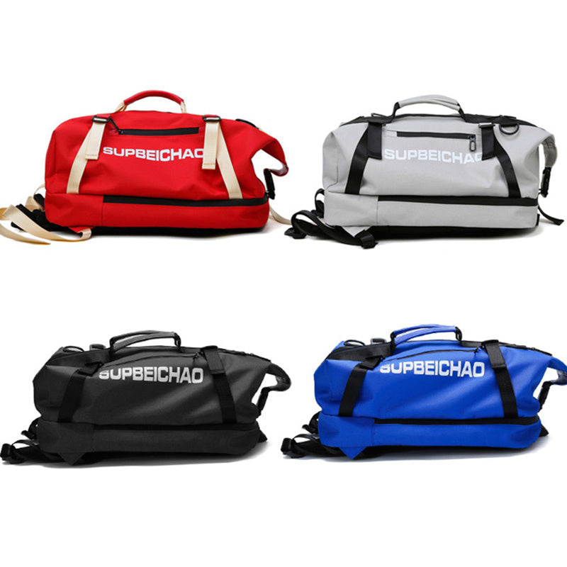 Sac de sport unisexe pour homme, grand sac de sport étanche et multifonctionnel, sac de séparation sec et humide, sac de voyage à bandoulière
